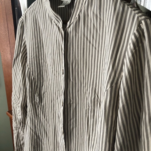 Melrose Studio 100% silk vertical railroad stripe - Picture 6 of 8